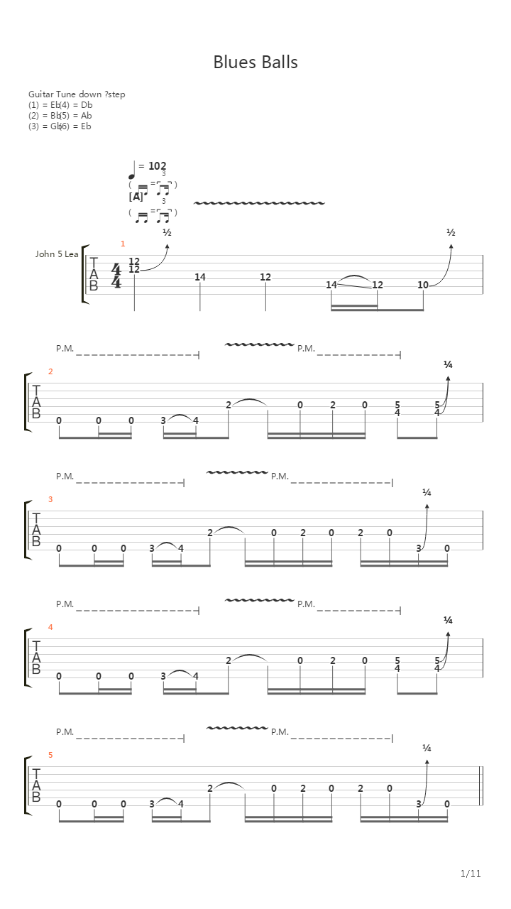 Blues Balls吉他谱