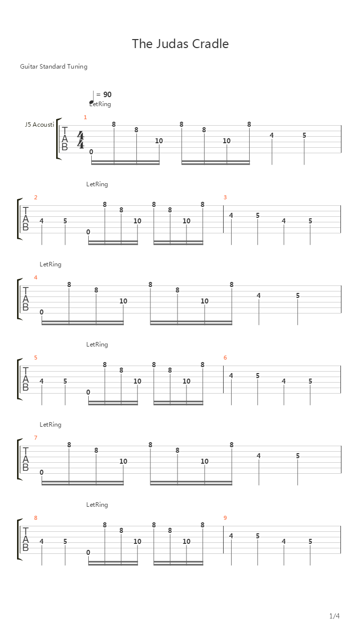 The Judas Cradle吉他谱