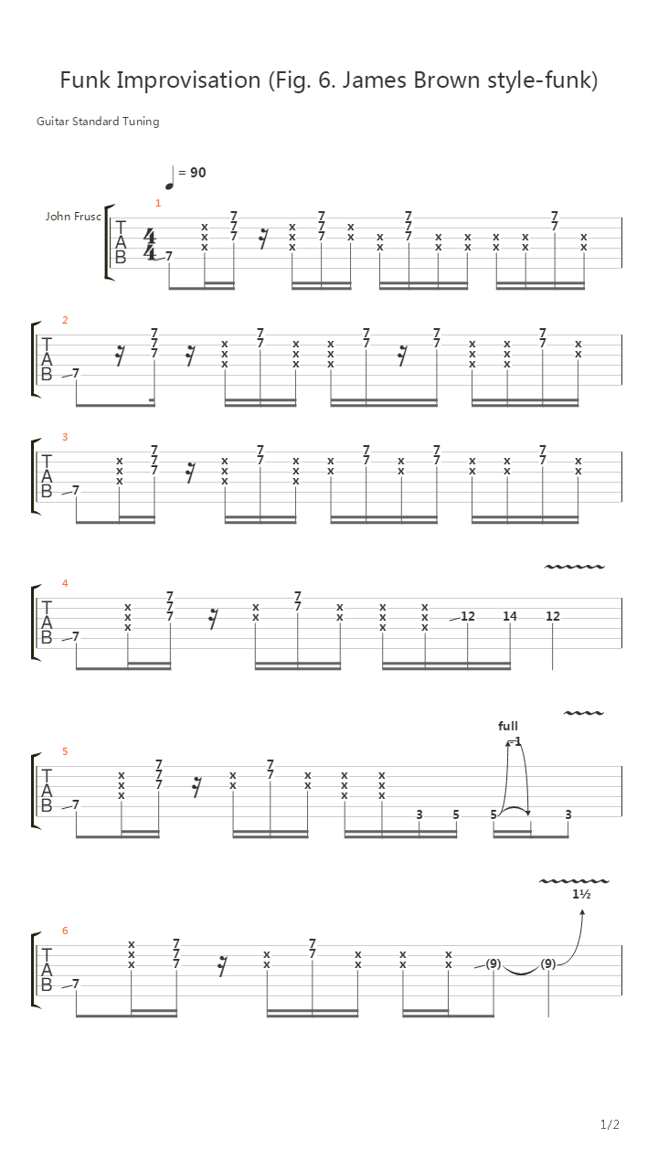 Improvisation Funk (Fig. 6. James Brown Style-Funk)吉他谱
