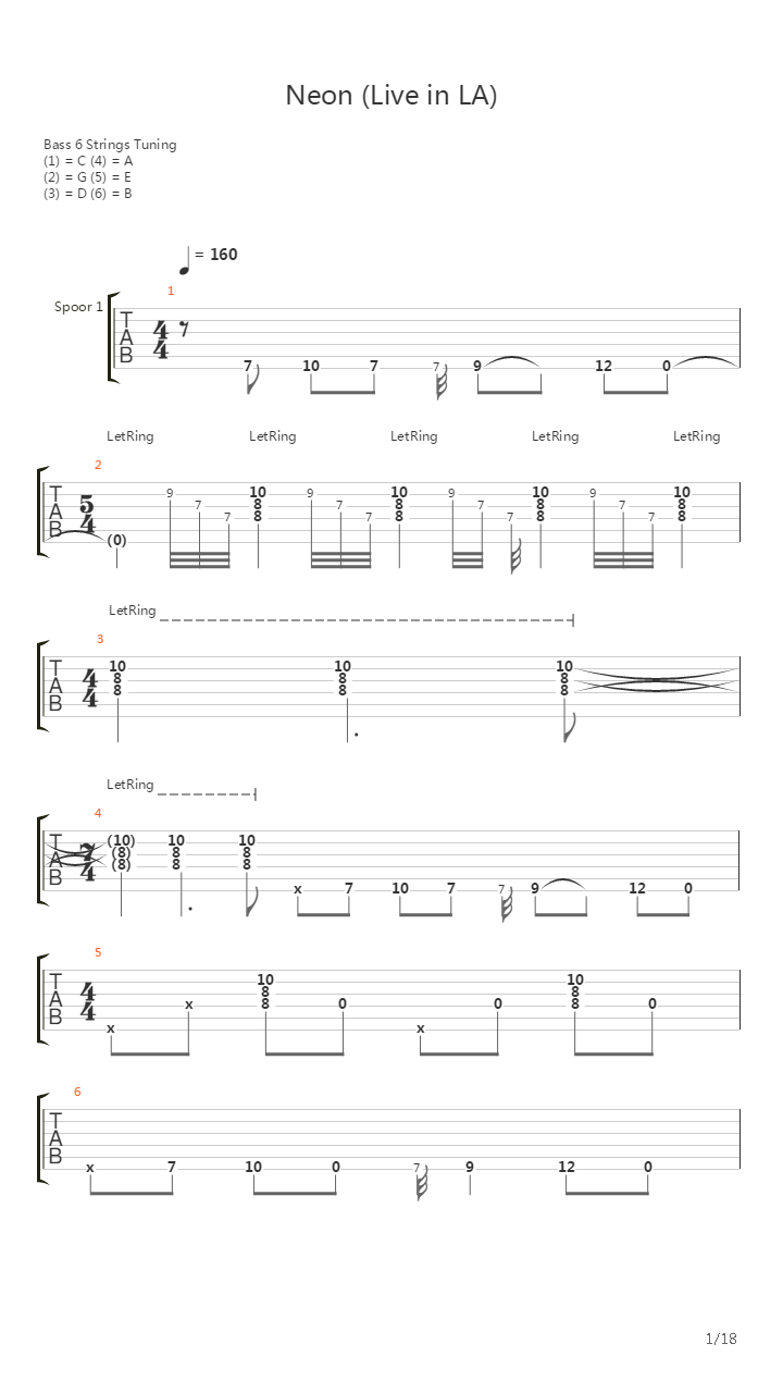 Neon (Live)吉他谱