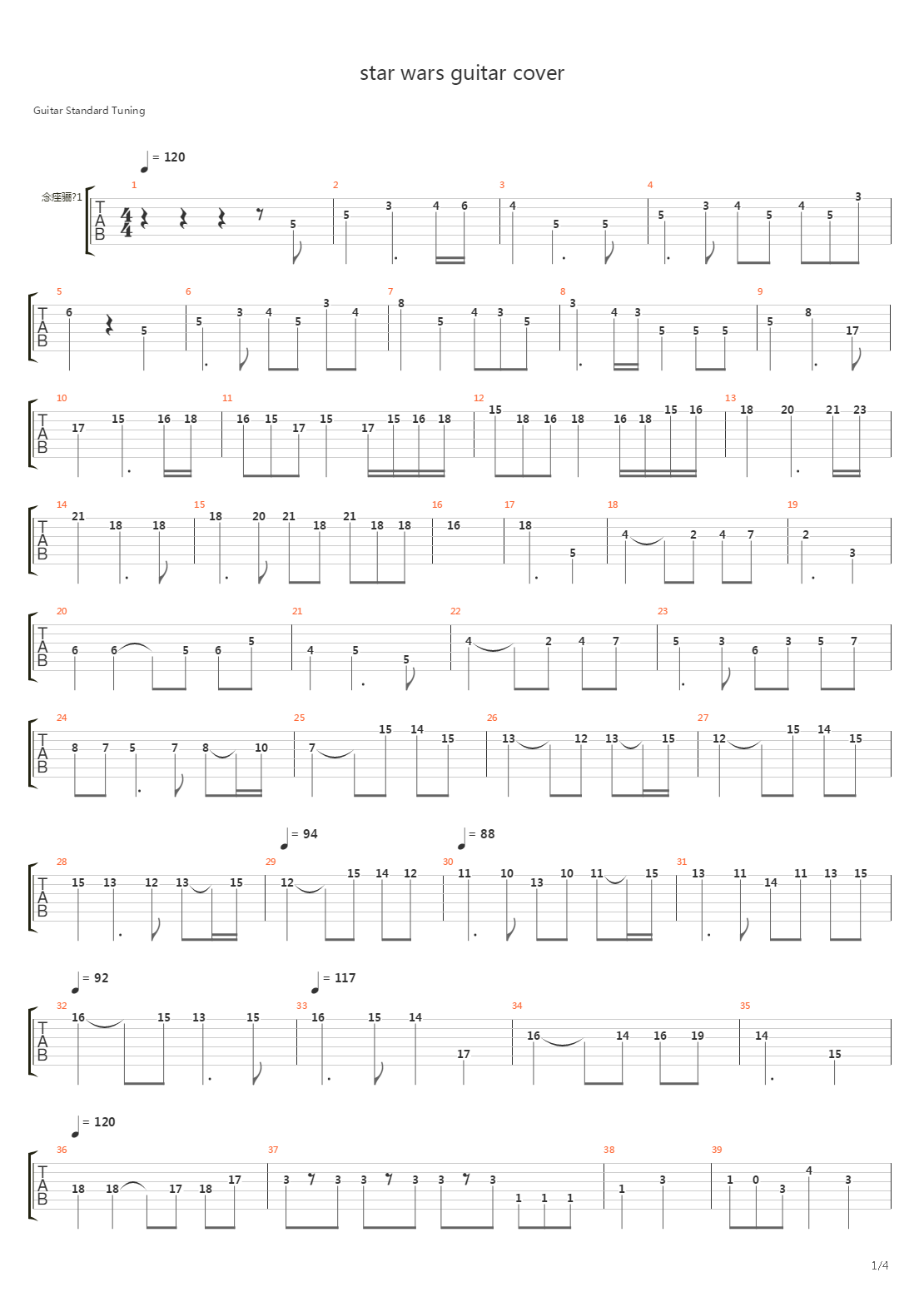 Empire Strikes Back Medley吉他谱