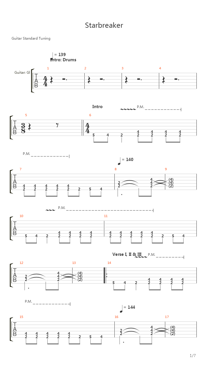 Starbreaker吉他谱