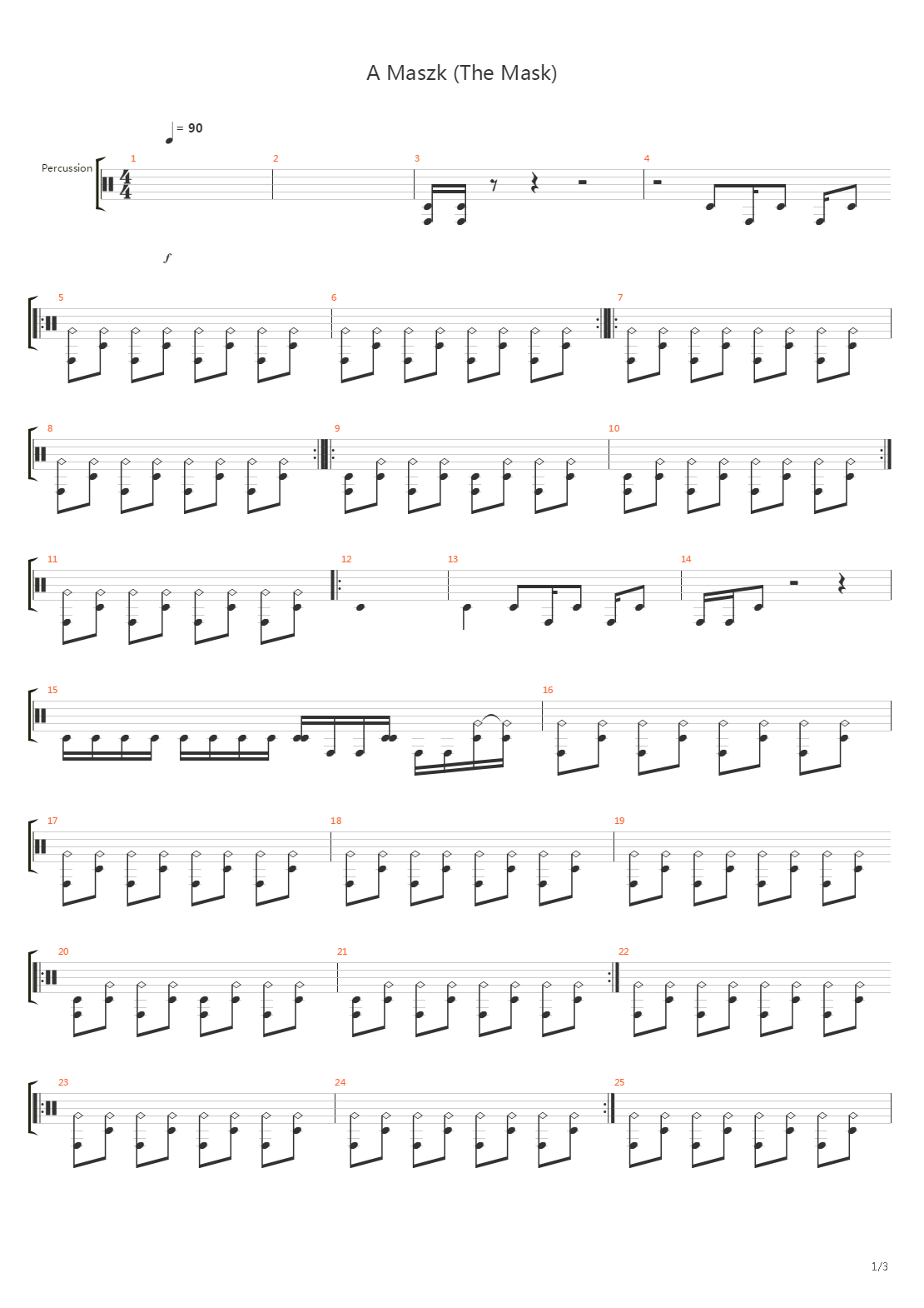 A Maszk吉他谱