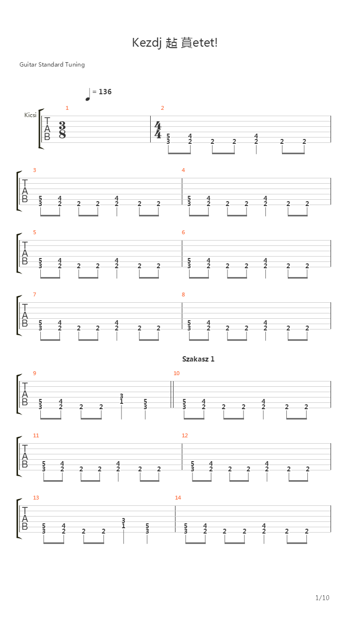 Kezdj új eletet吉他谱