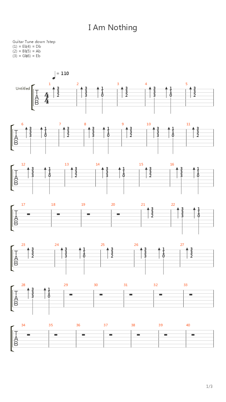 I Am Nothing, Better Version吉他谱