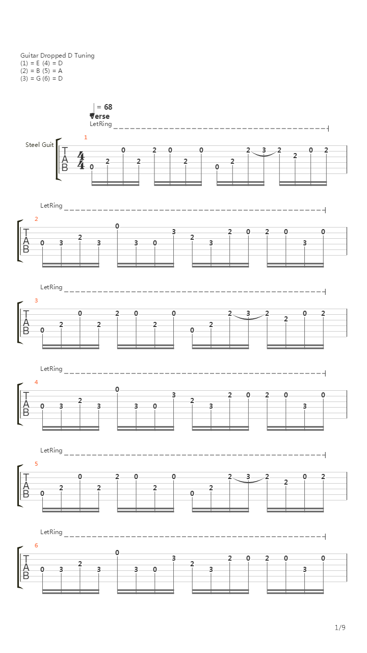 The Act Of Darkening吉他谱