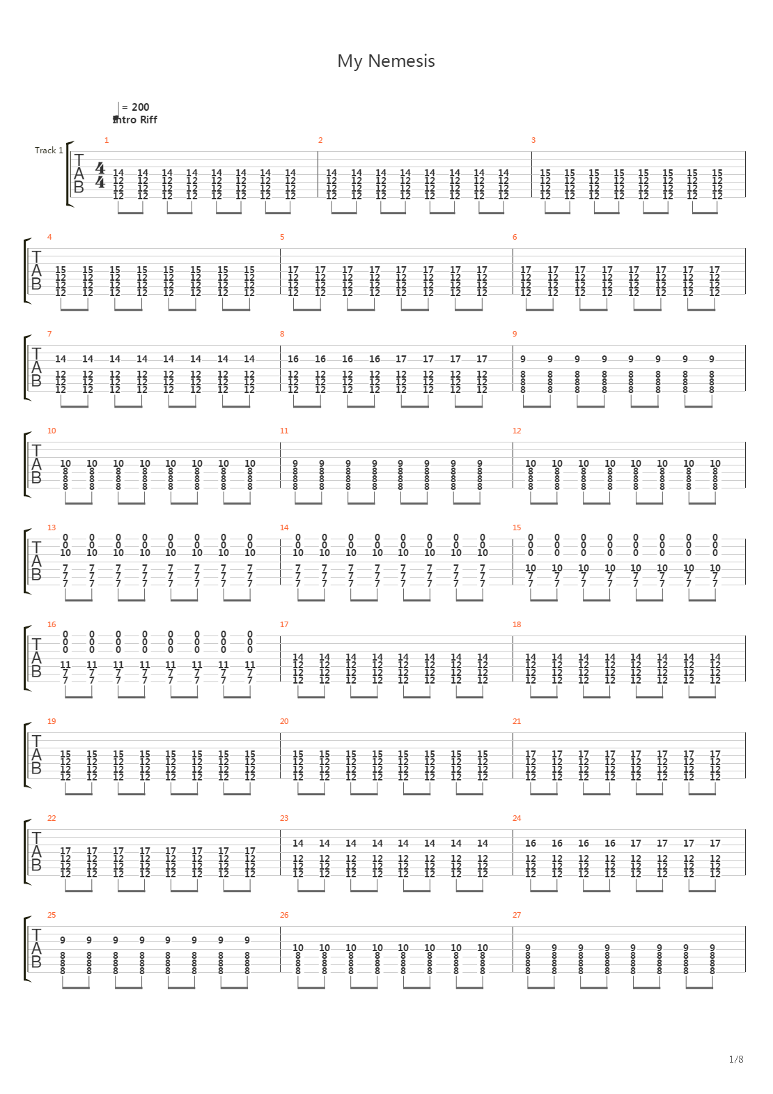 My Nemesis吉他谱