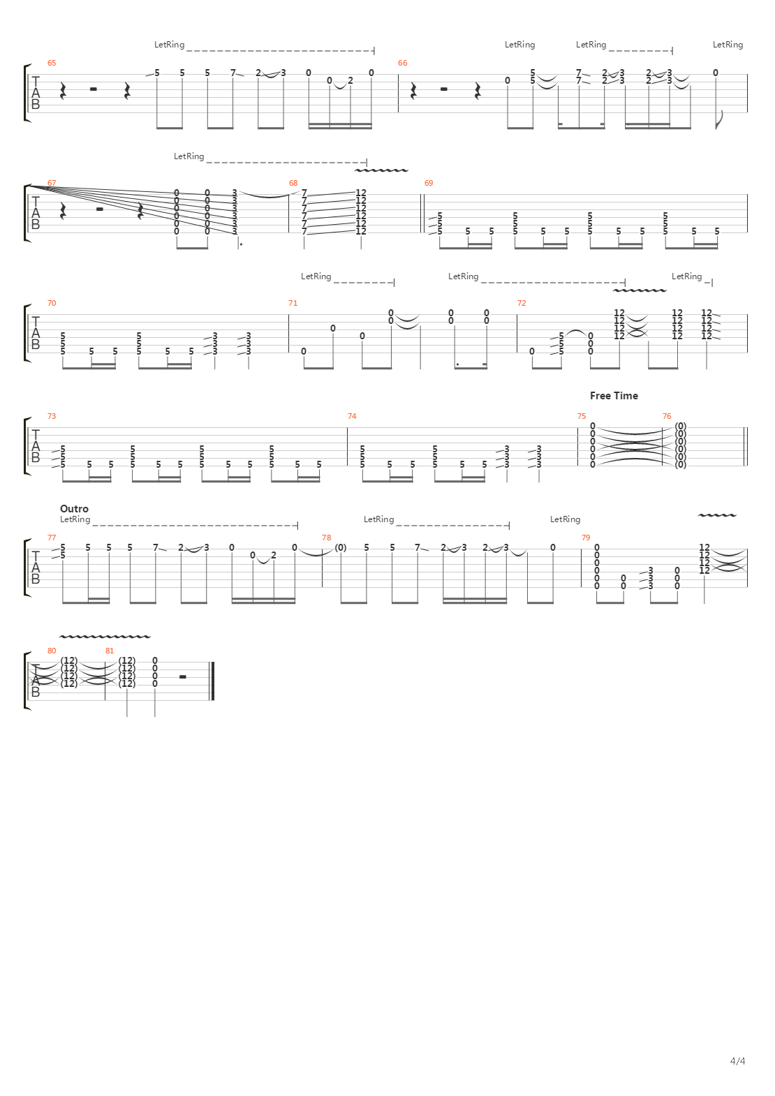 Aberdeen吉他谱