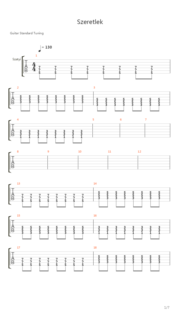 Szeretlek吉他谱