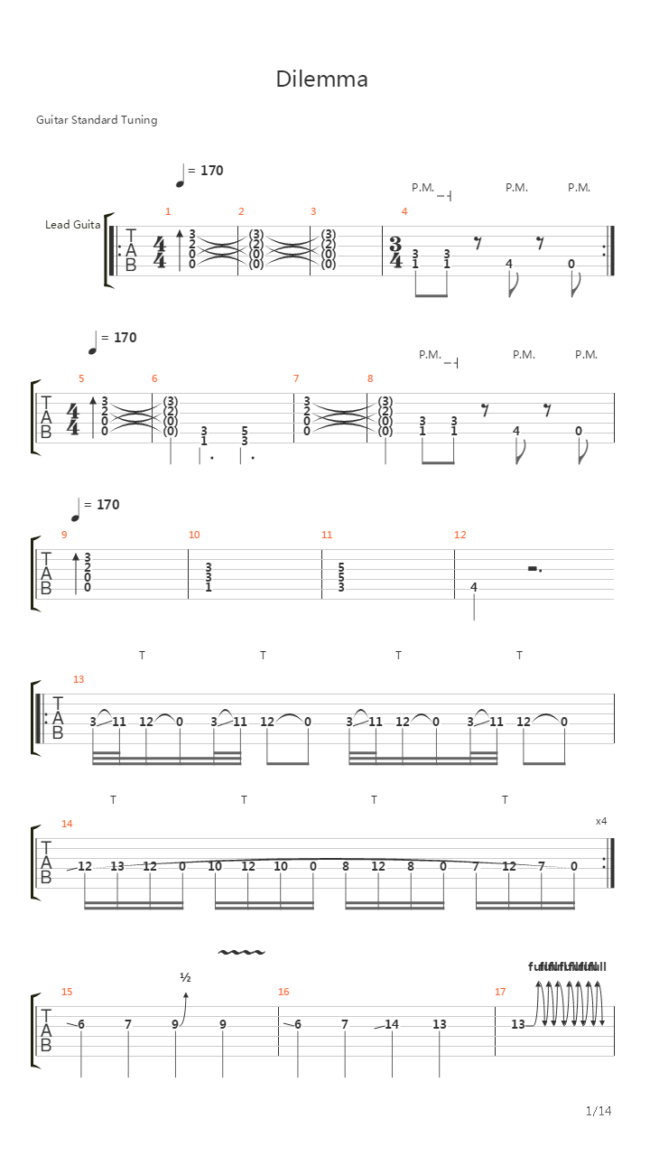 Dilemma吉他谱