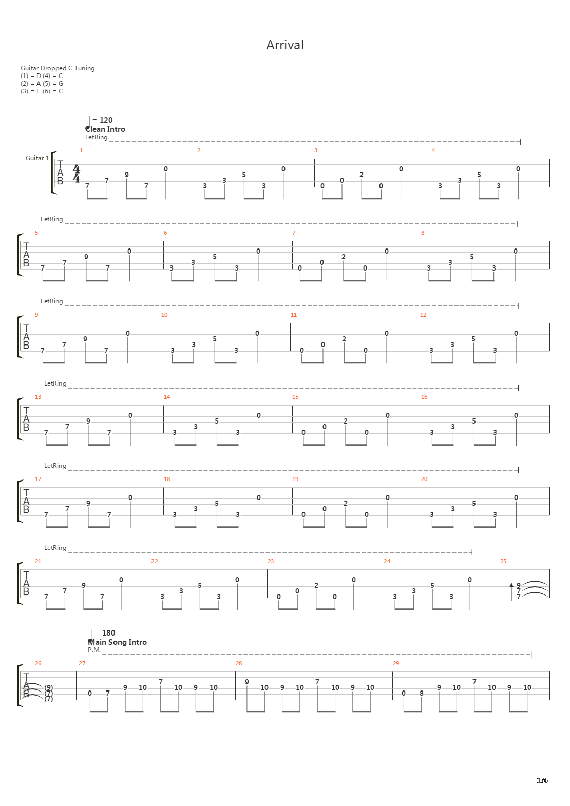 Arrival吉他谱