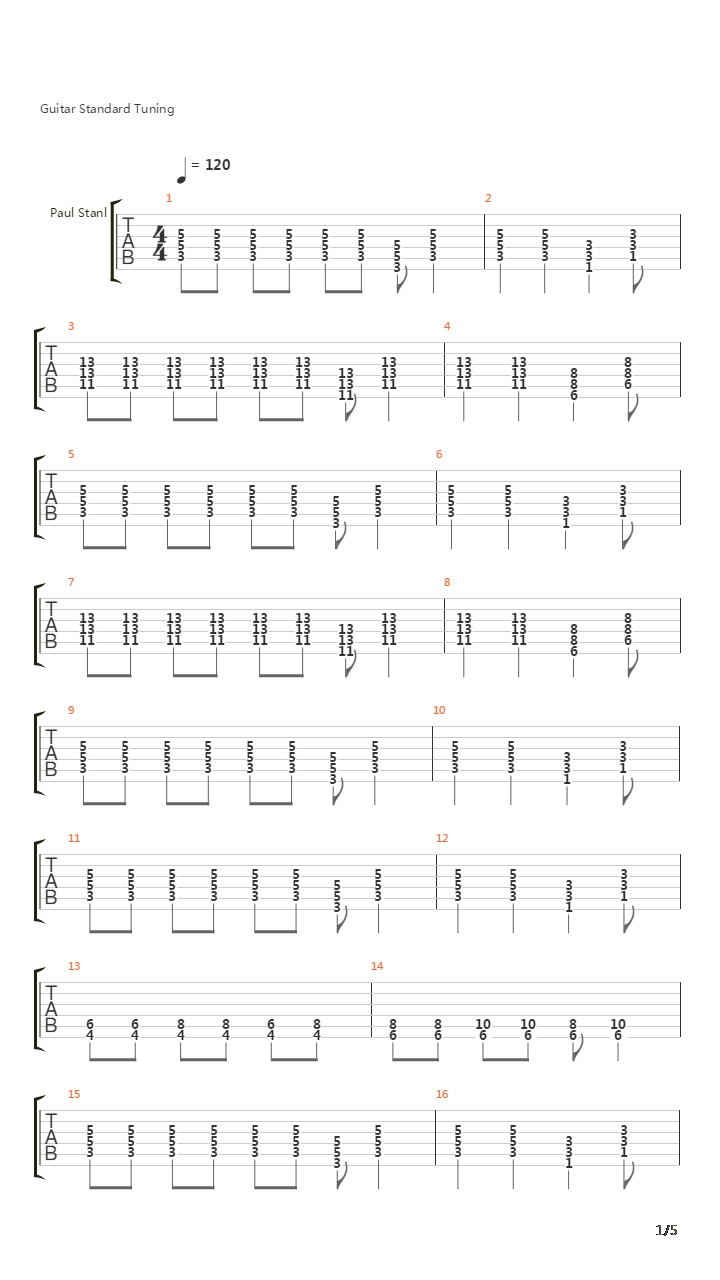 C'mon And Love Me(1393)吉他谱