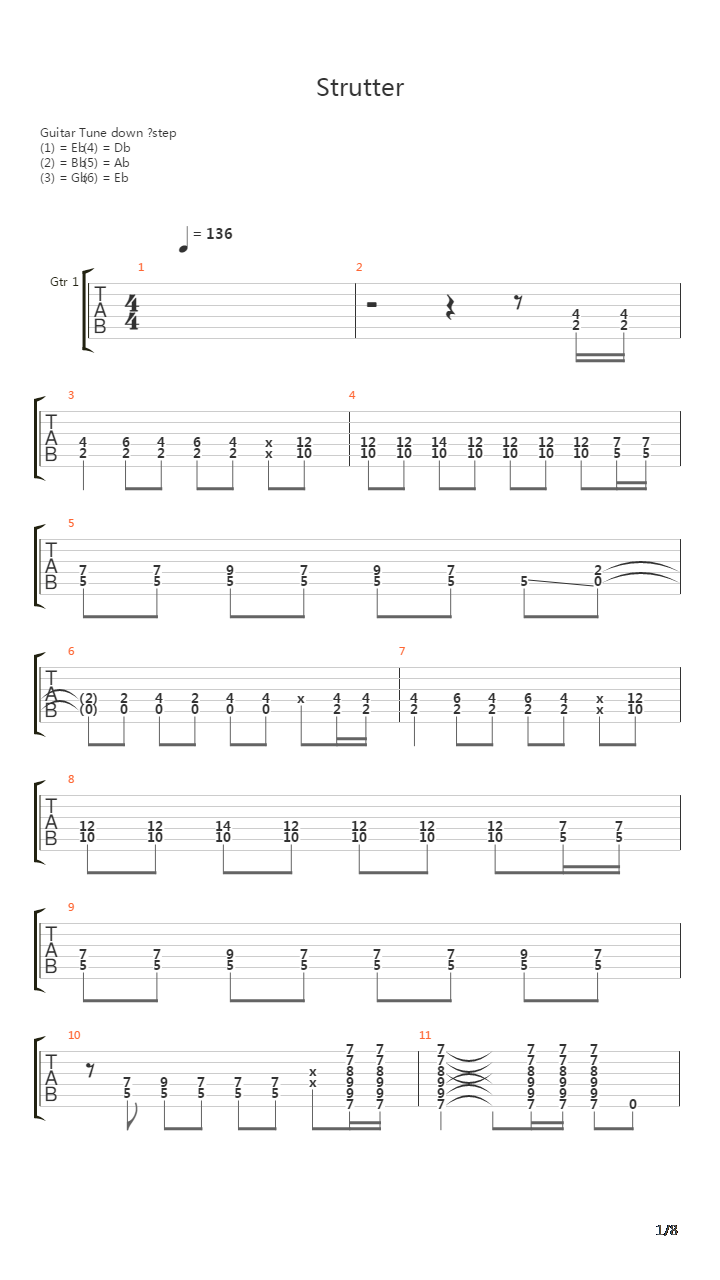 Strutter V2吉他谱