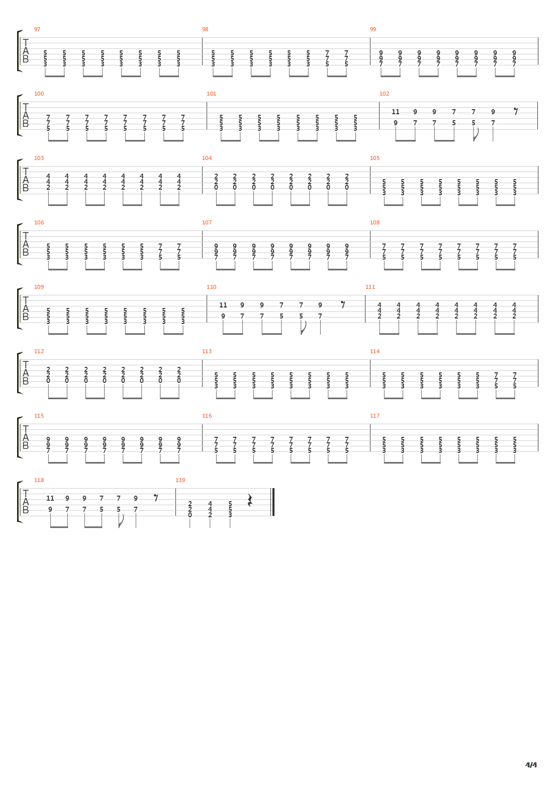 Last Train吉他谱