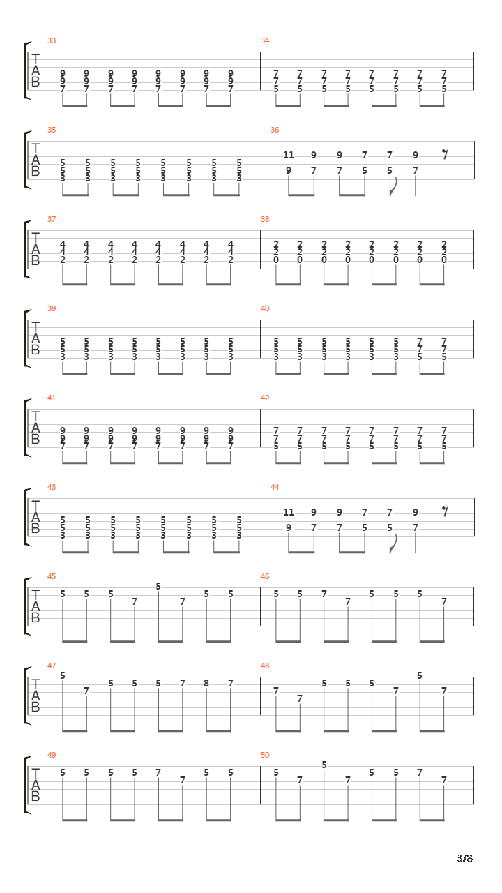 Last Train吉他谱