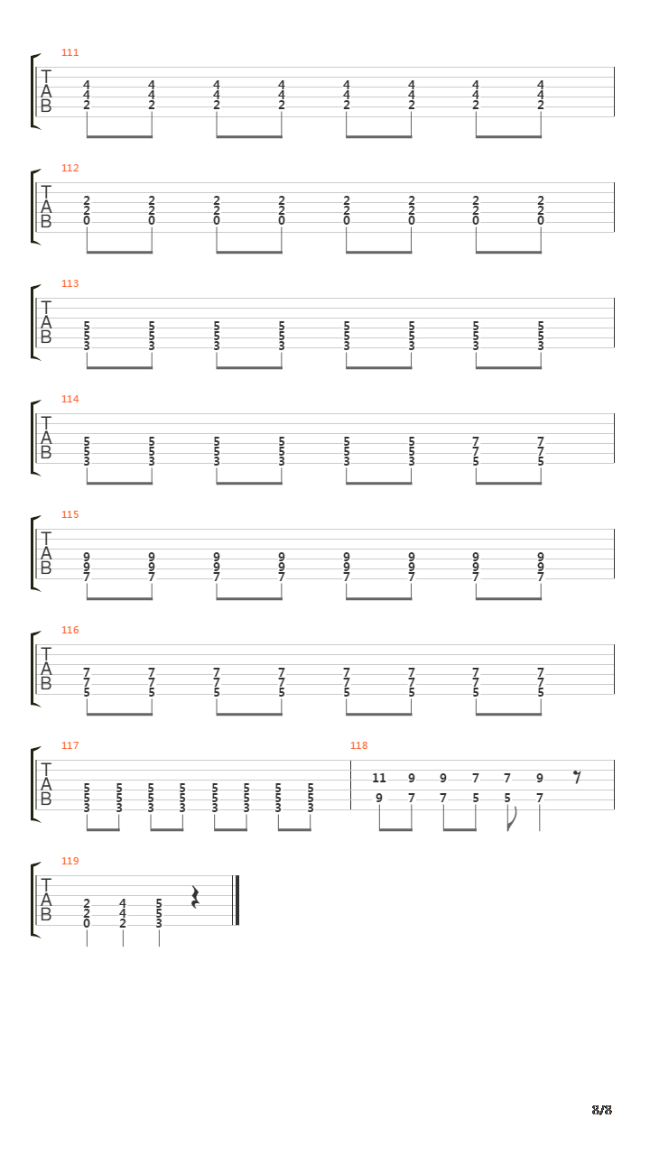 Last Train吉他谱