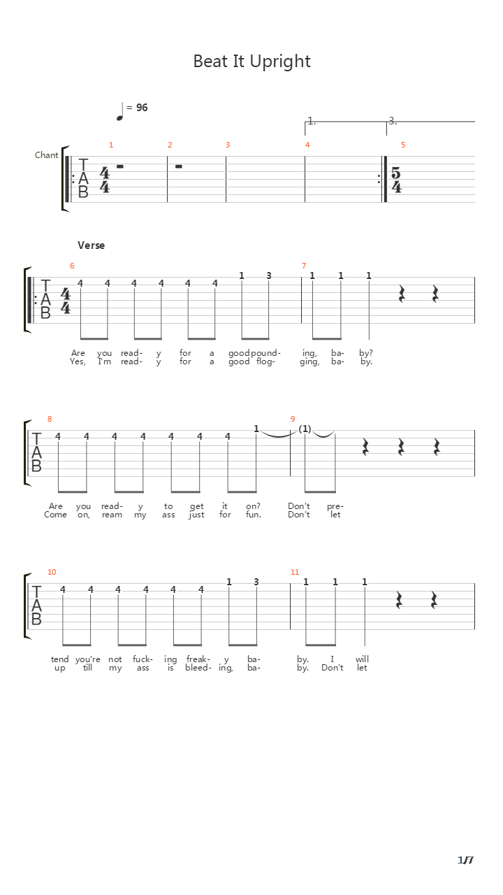 Beat It Upright吉他谱