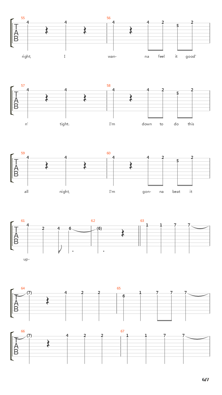 Beat It Upright吉他谱