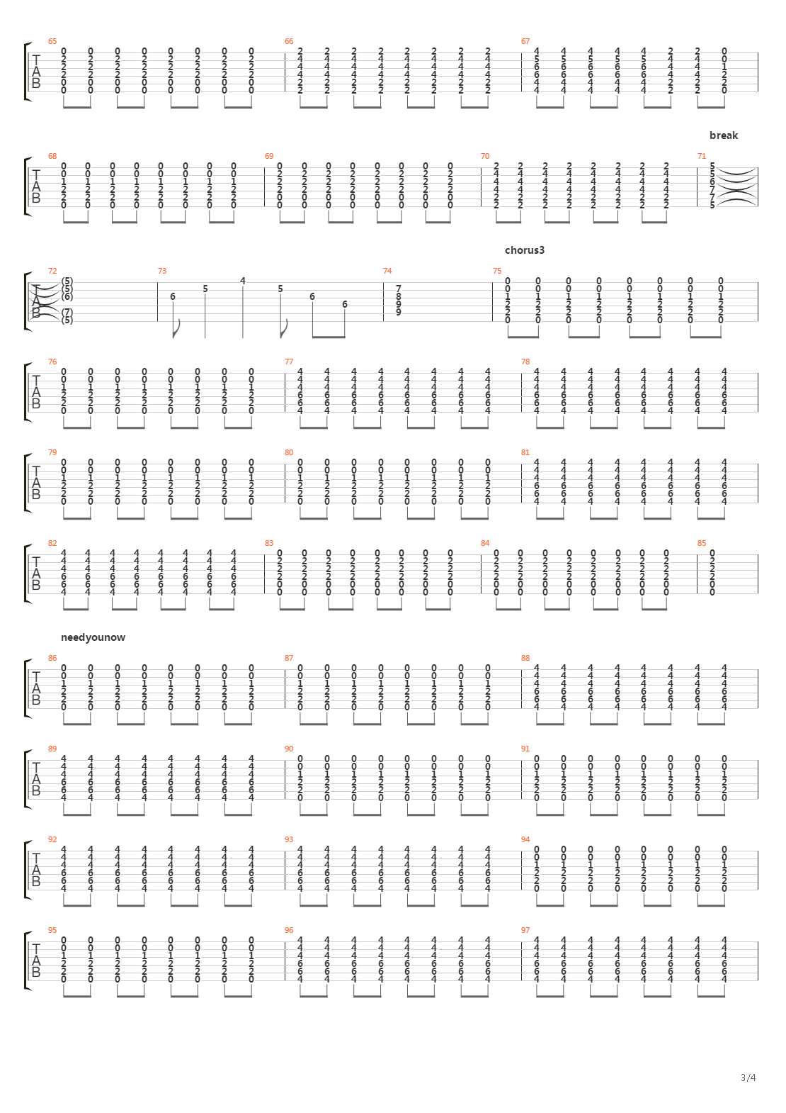 Need You Now吉他谱
