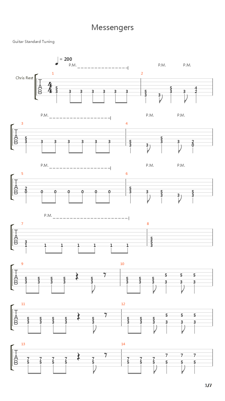 Messengers吉他谱