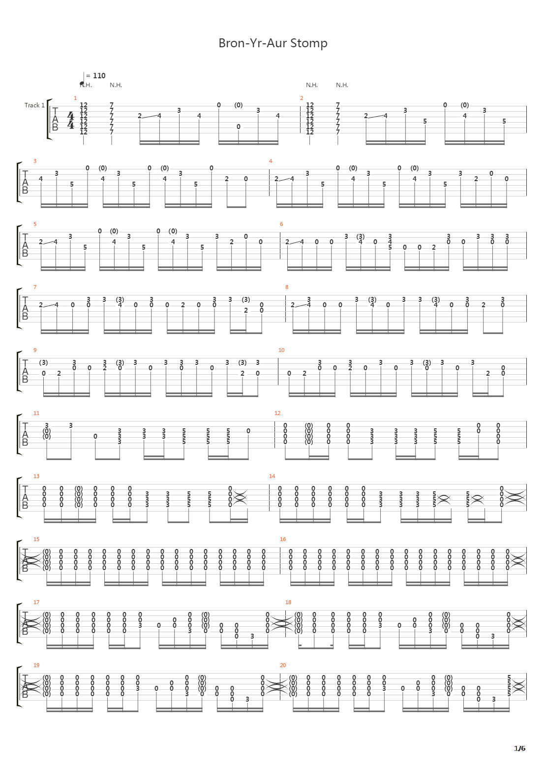 Bron-Y-Aur Stomp吉他谱