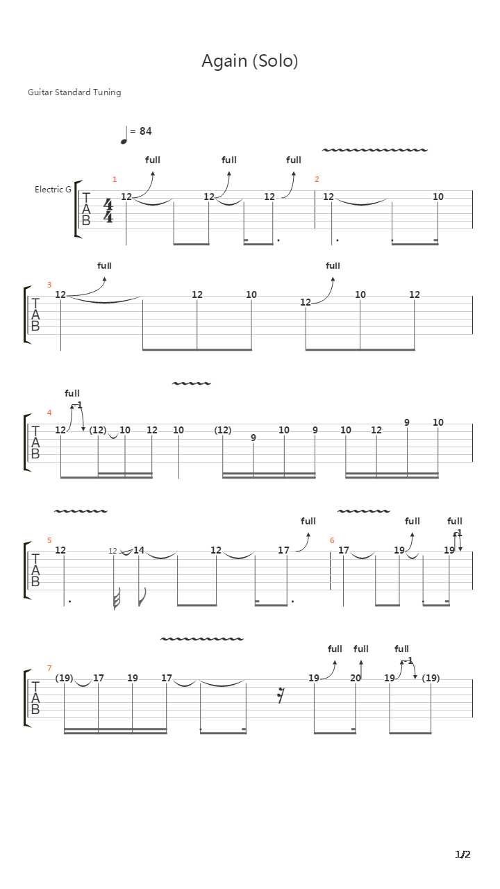 Again 1吉他谱