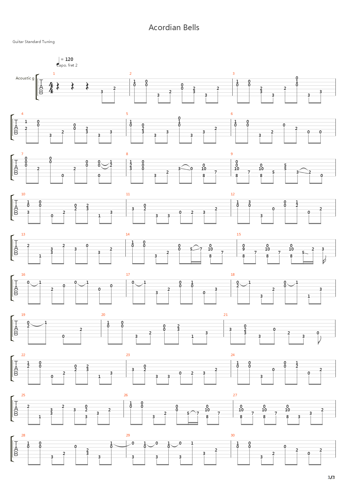 Accordion Bells吉他谱