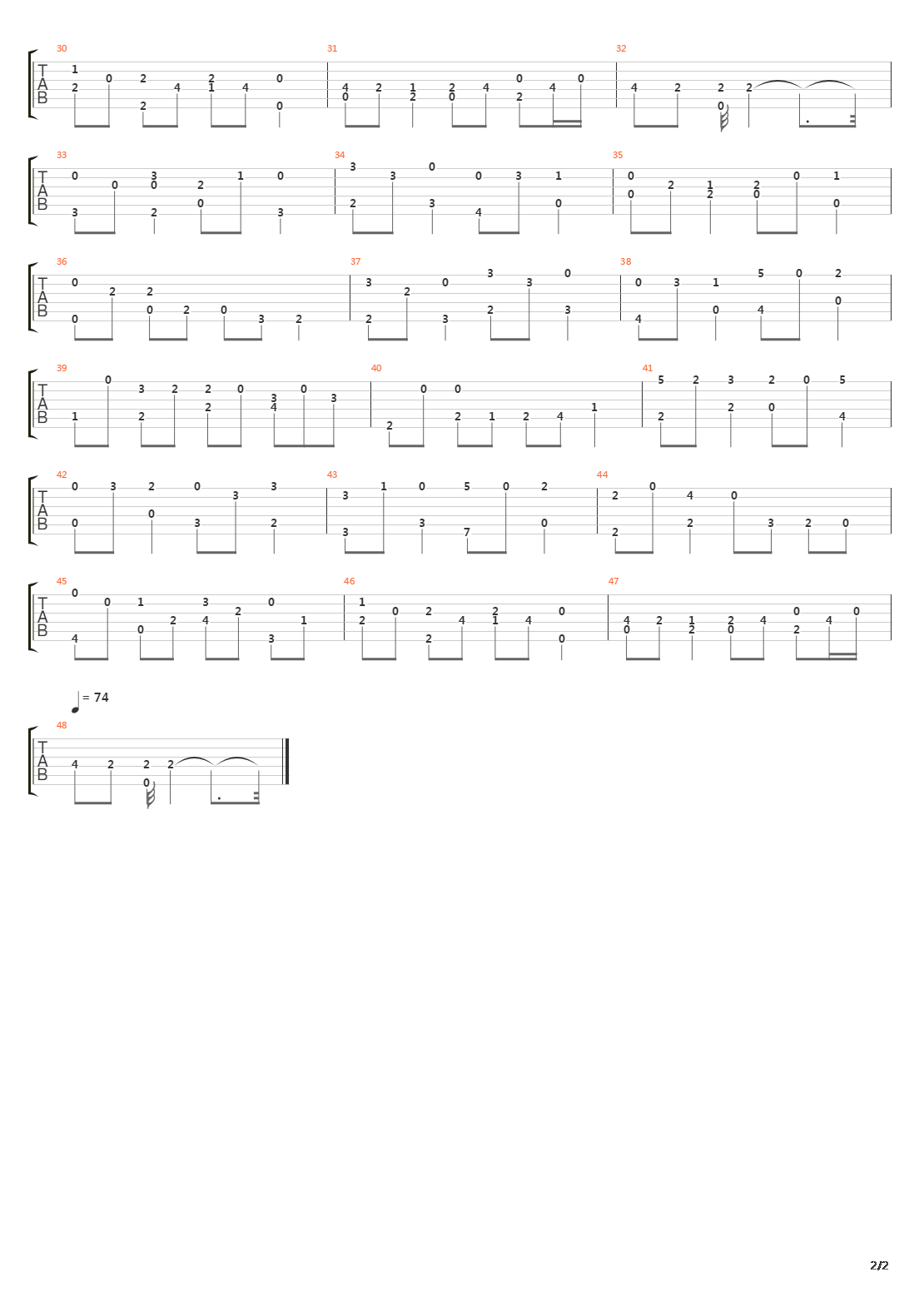 Bourre吉他谱