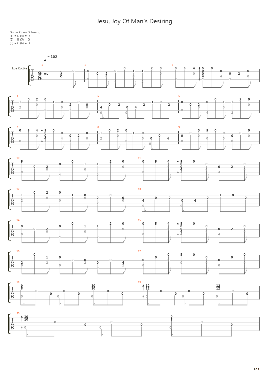Jesu Joy Of Man's Desiring吉他谱