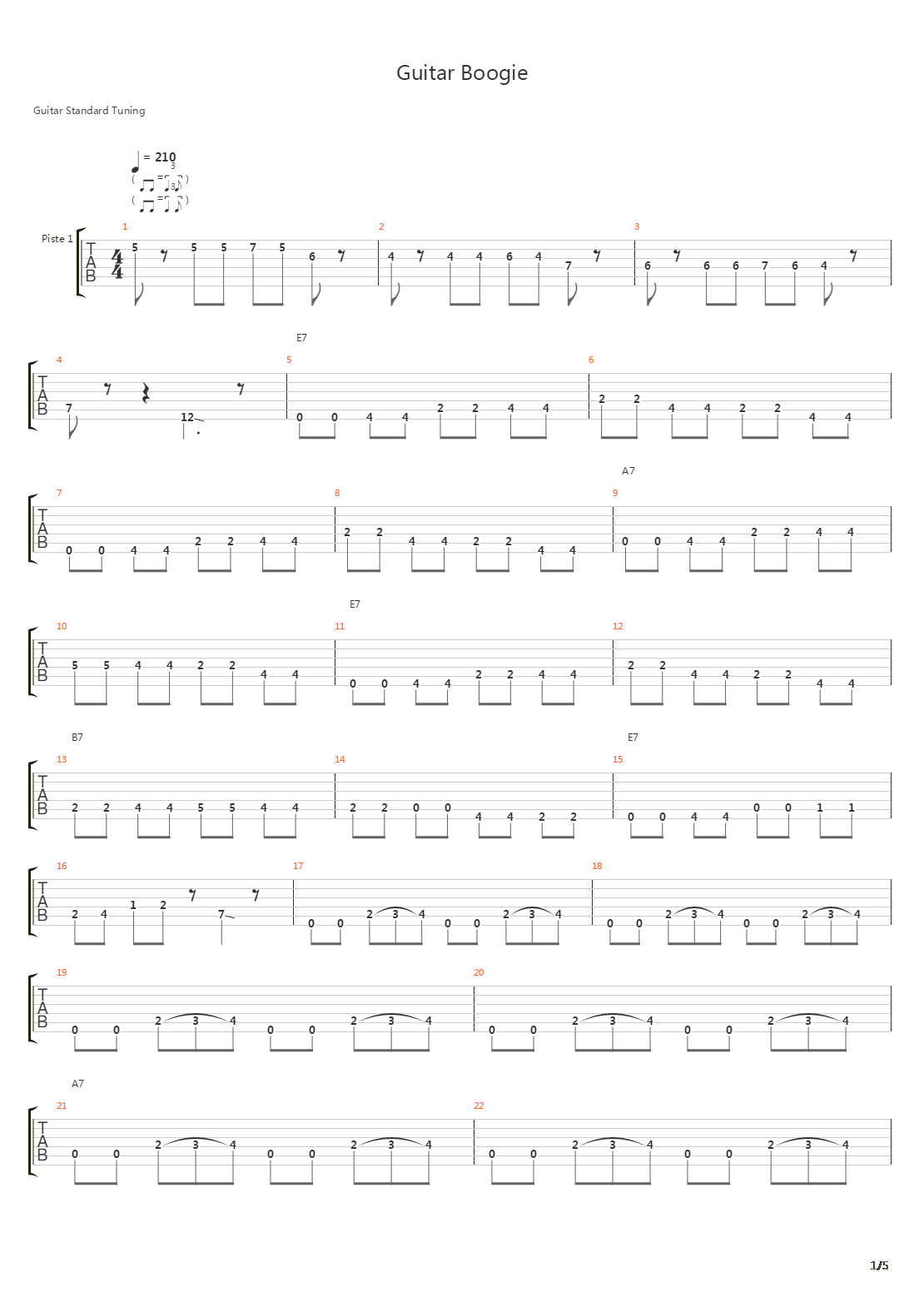 Guitar Boogie吉他谱