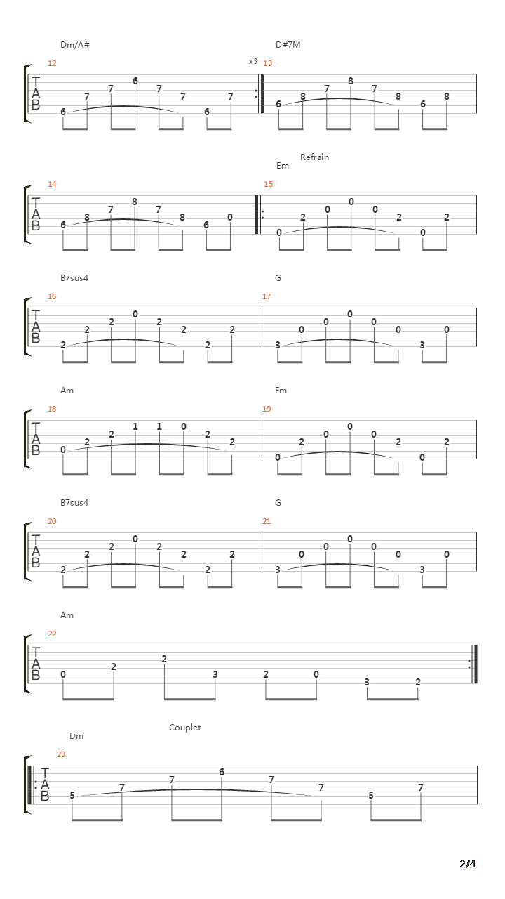 La Phase吉他谱