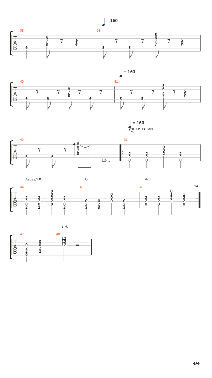 La Phase吉他谱