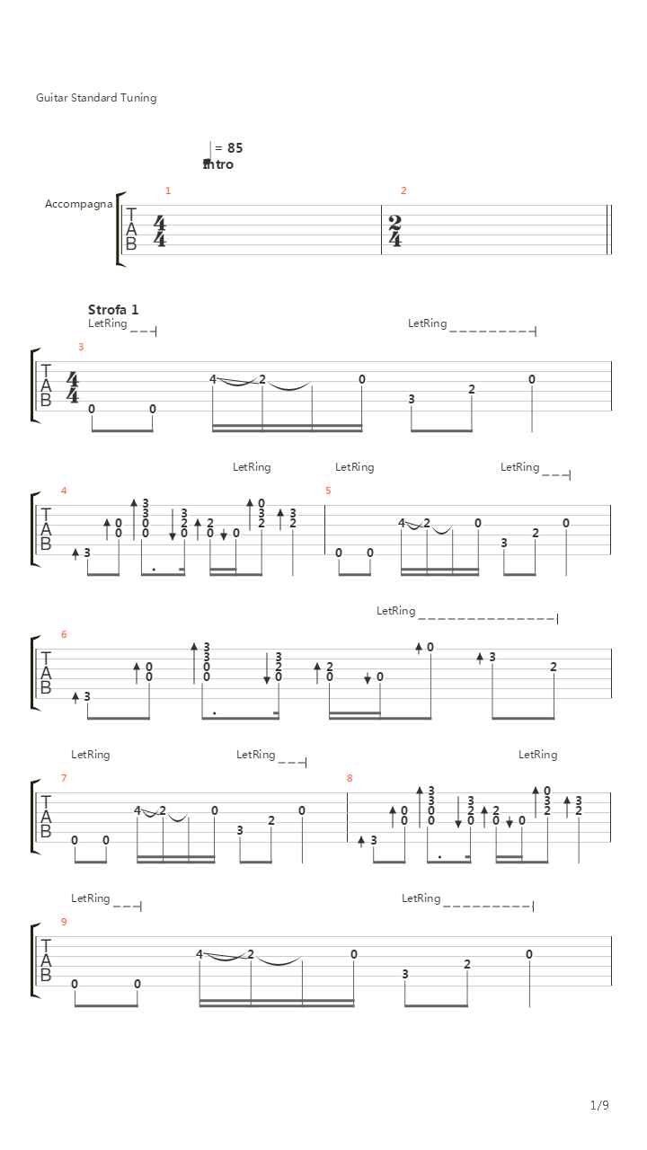 Quella Che Non Sei吉他谱