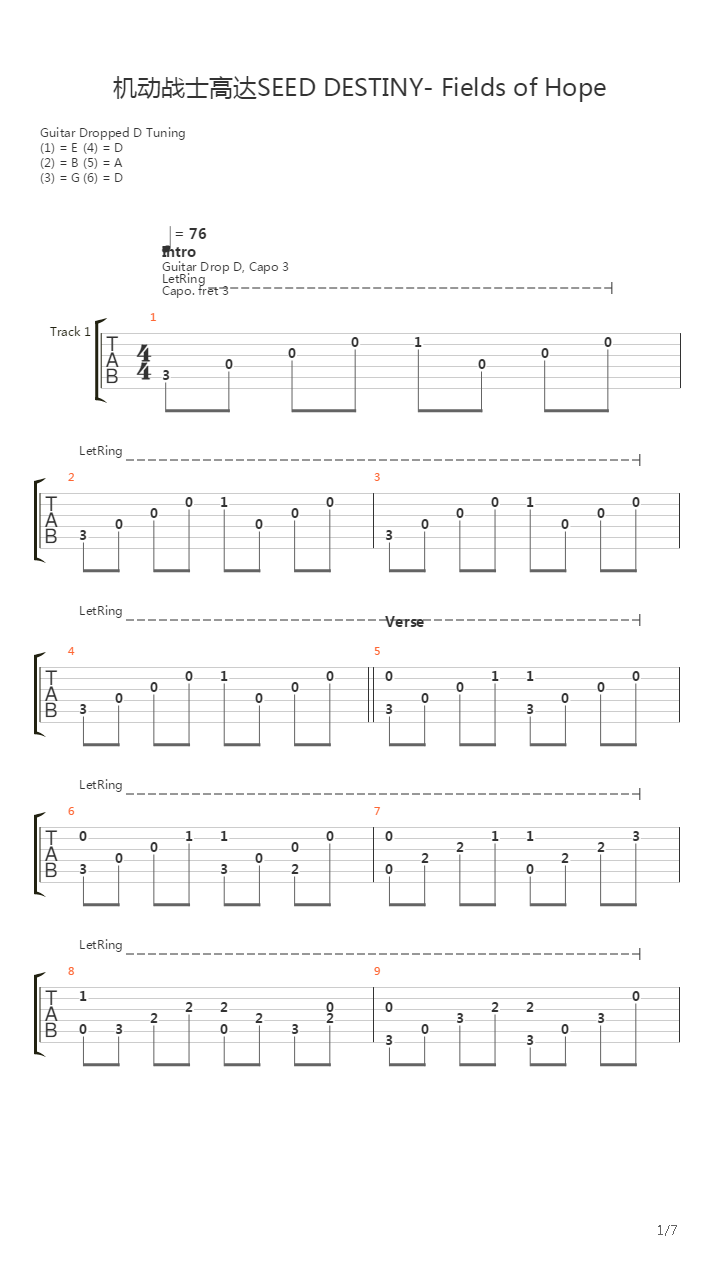 Halo 2(光晕2) - 1st Movement of The Odyssey吉他谱