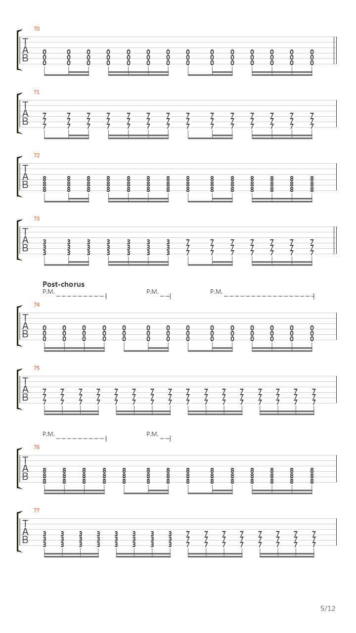 A Line In The Sand吉他谱