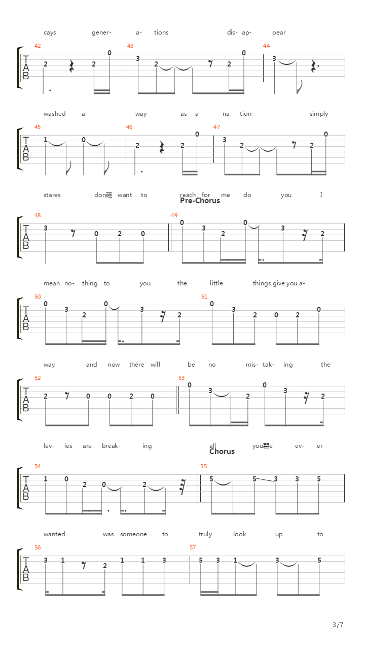 The Little Things Give You Away吉他谱