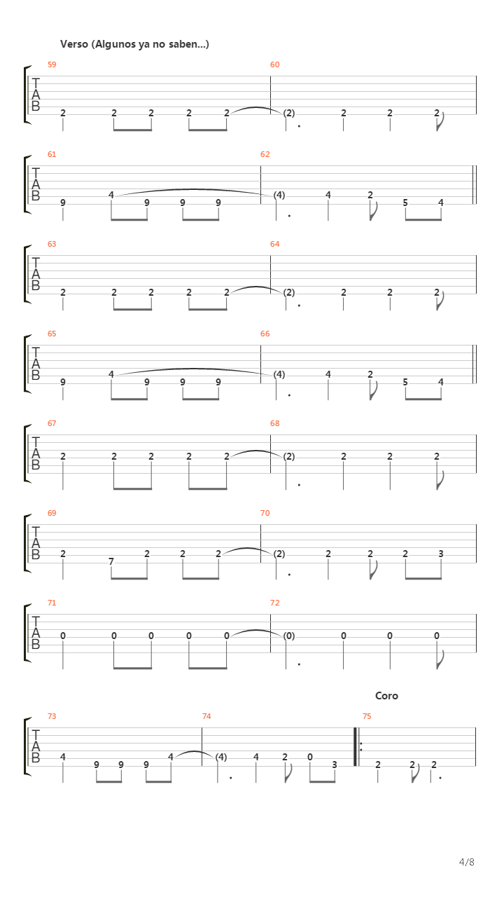 Nada Nuevo Bajo El Sol Guitar吉他谱