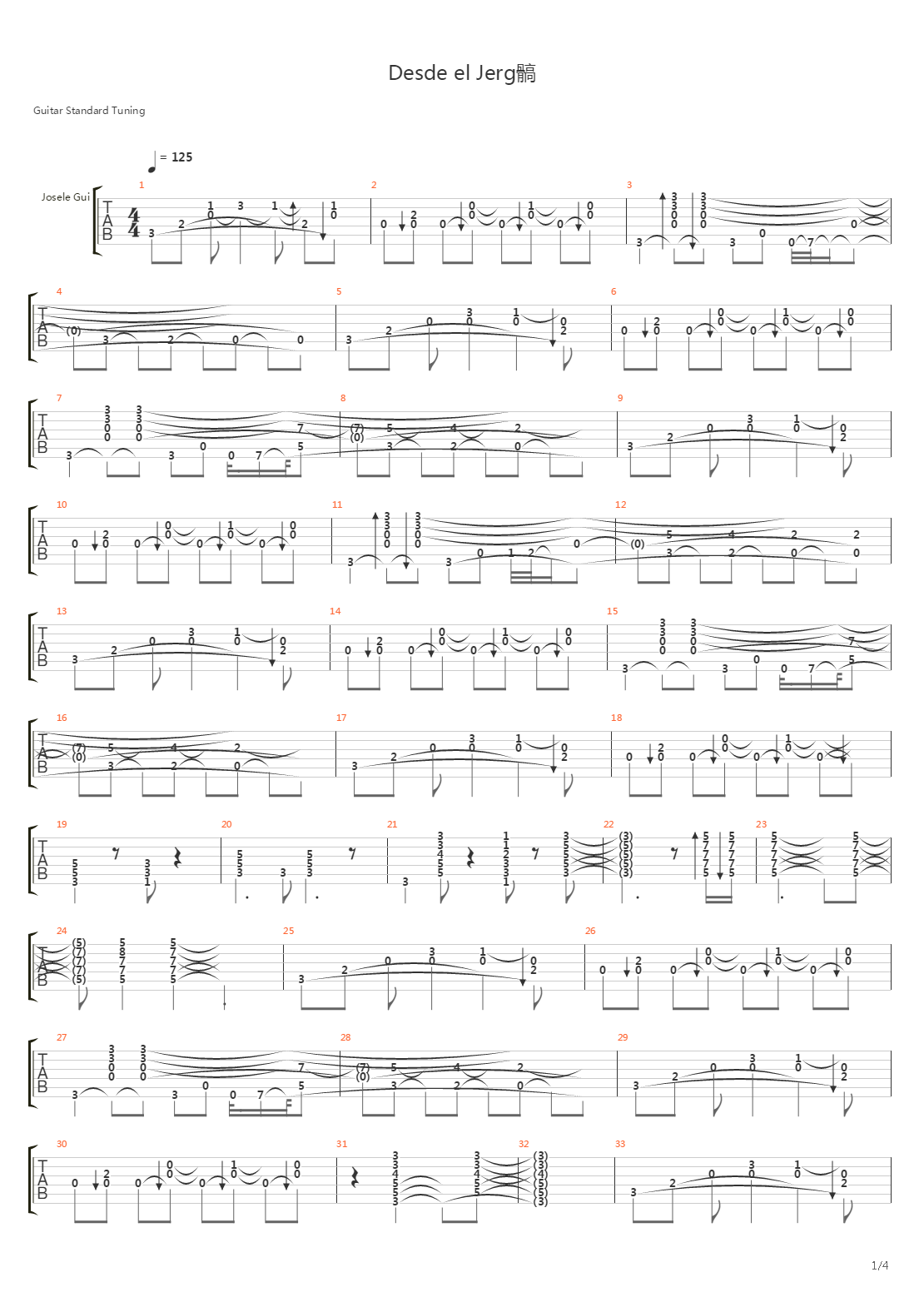 Desde El Jergón吉他谱