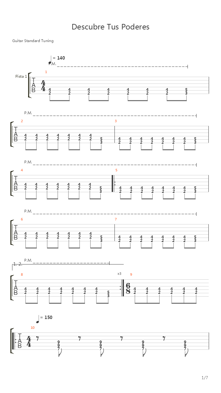 Descubre Tus Poderes (Demo)吉他谱