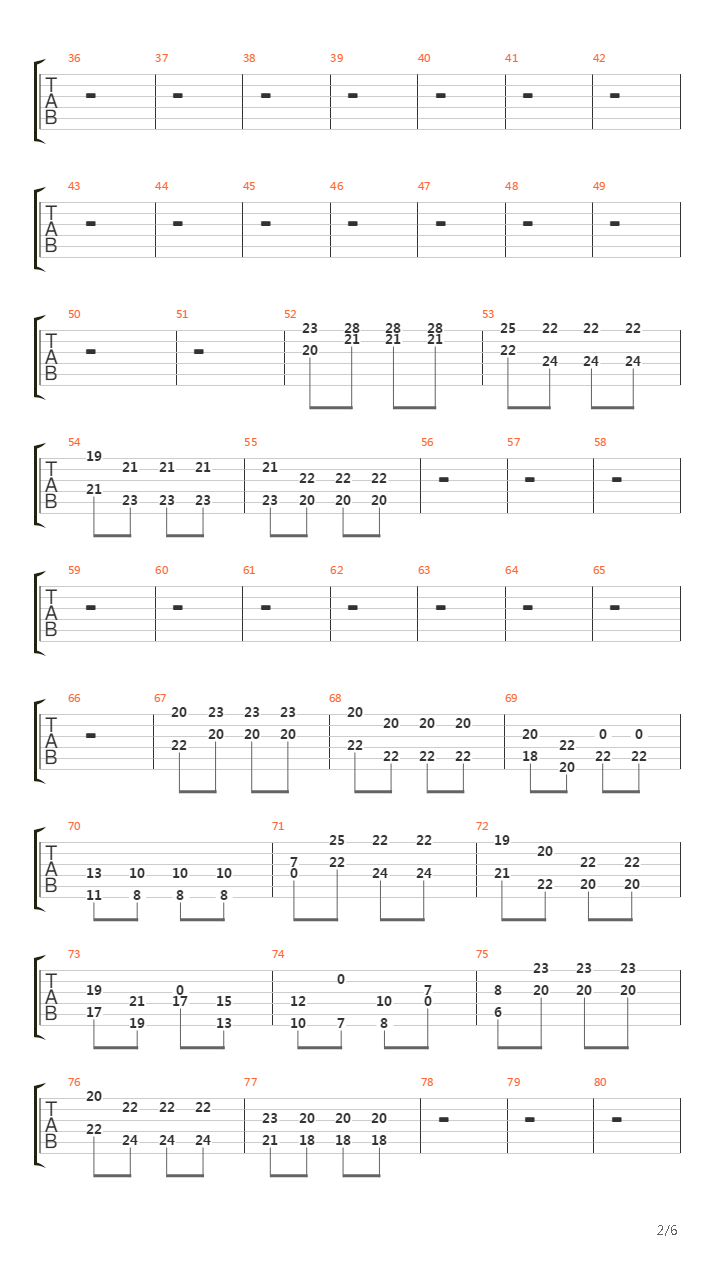 5th Symphony Solo吉他谱