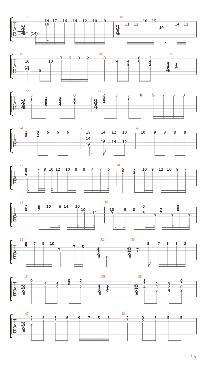 Andante吉他谱