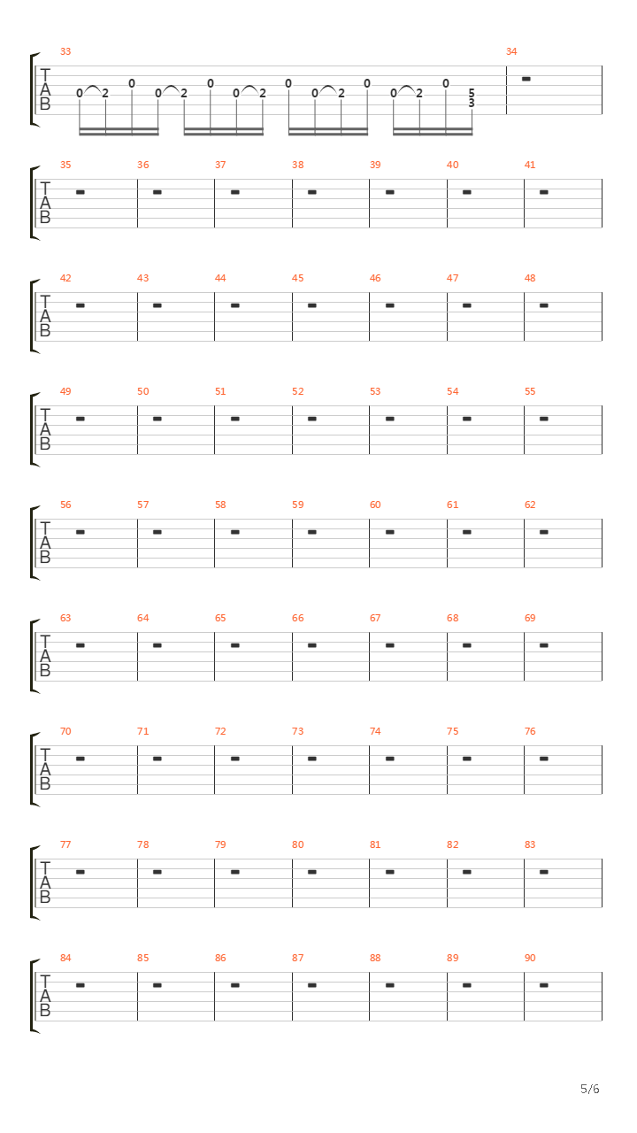 Sweet Home Alabama - Overdrive Lead吉他谱