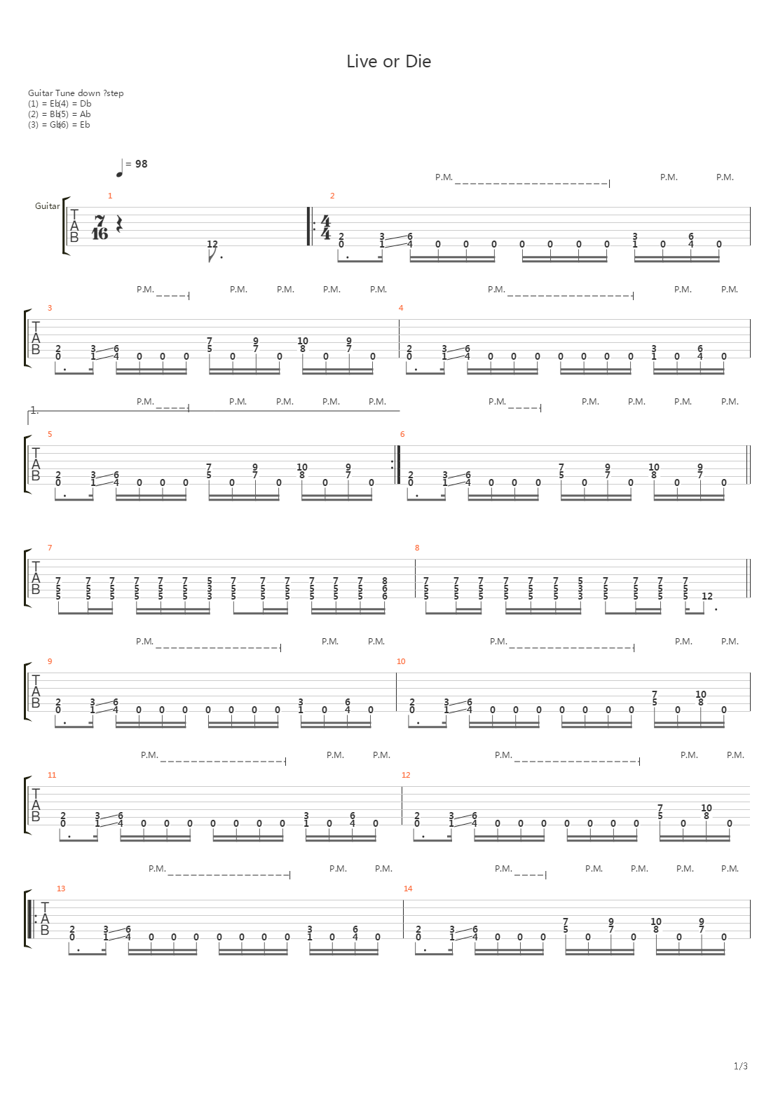 Live Or Die吉他谱