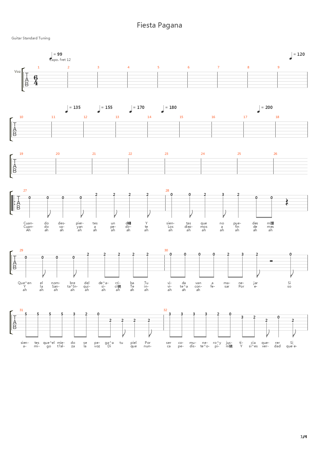 fiesta数字简谱图片