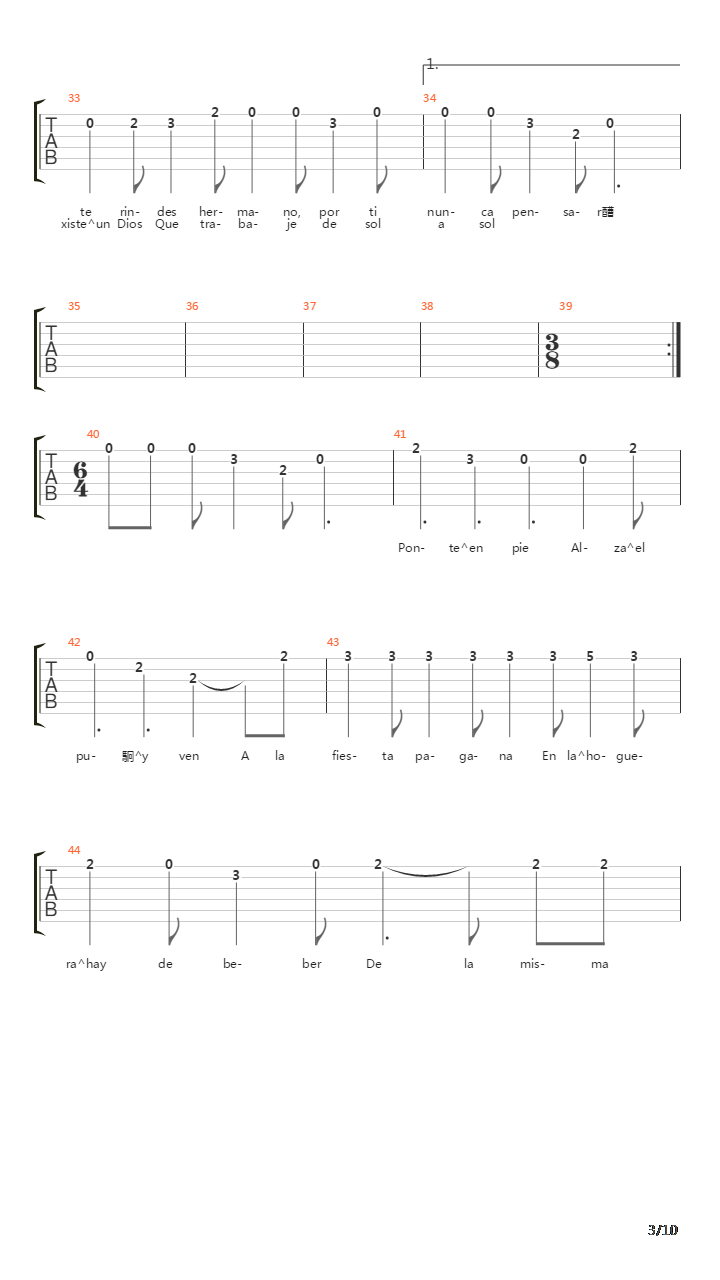 Fiesta Pagana吉他谱