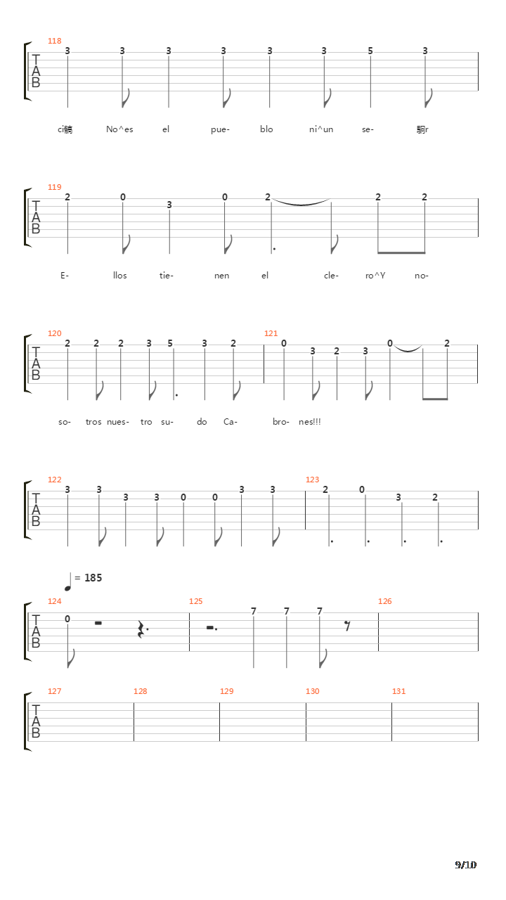 Fiesta Pagana吉他谱