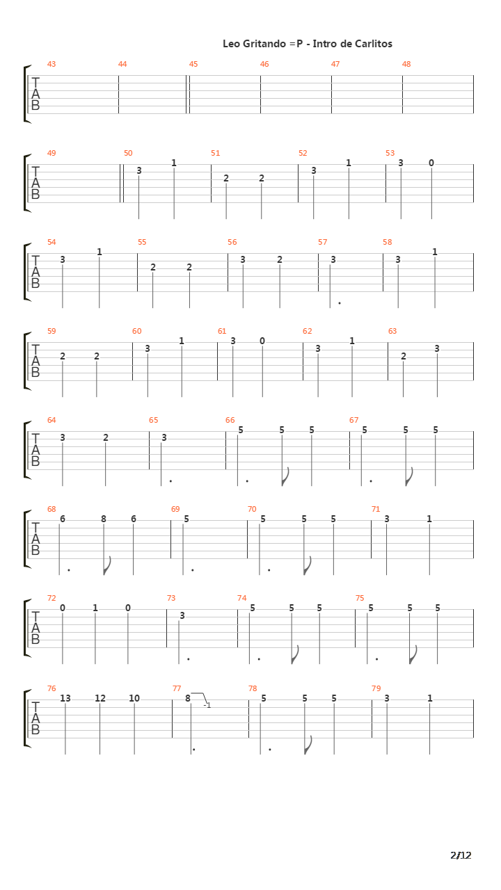 La Cantata Del Diablo Parte 1吉他谱