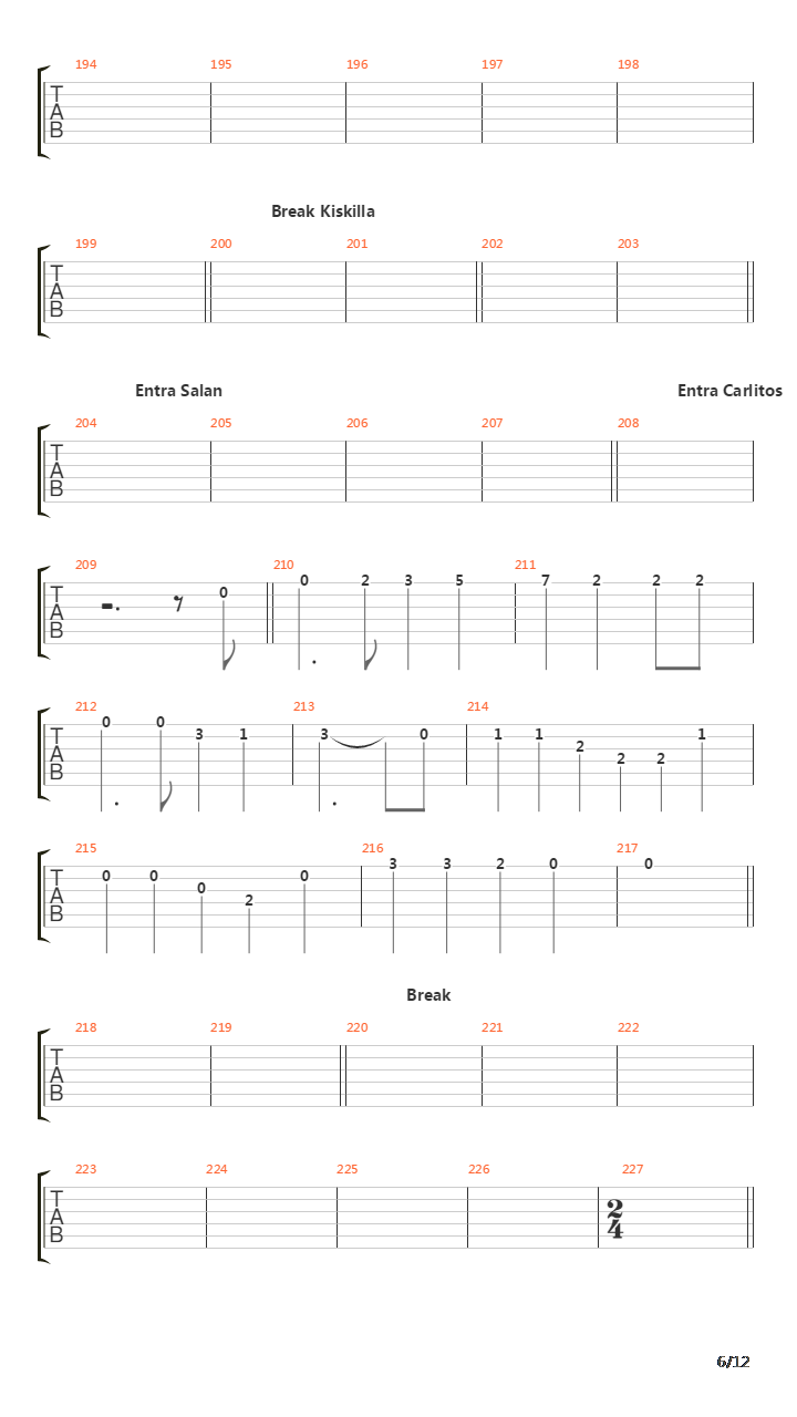 La Cantata Del Diablo Parte 1吉他谱