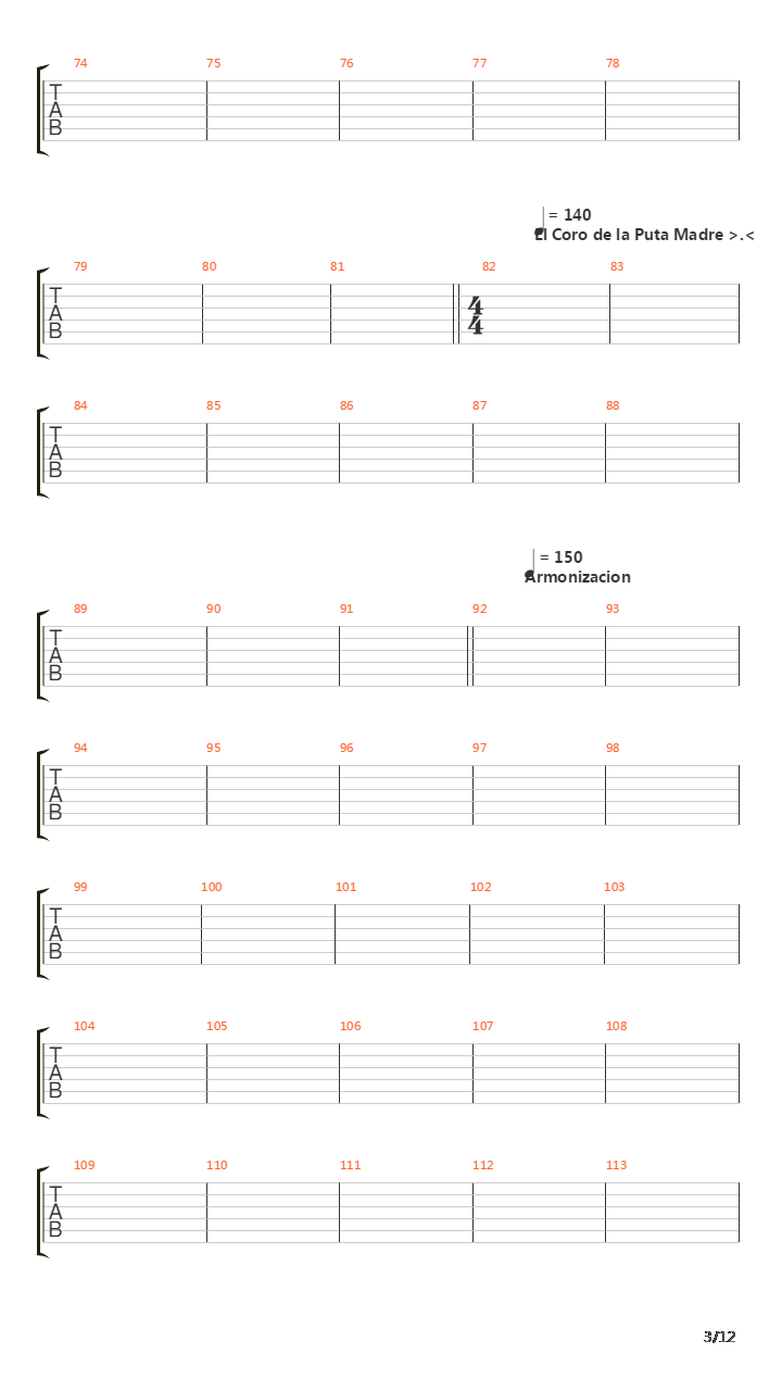 La Cantata Del Diablo Parte 2吉他谱