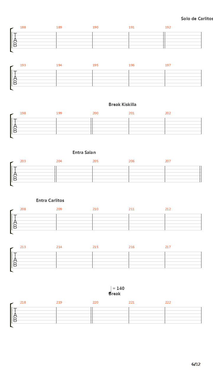 La Cantata Del Diablo Parte 2吉他谱